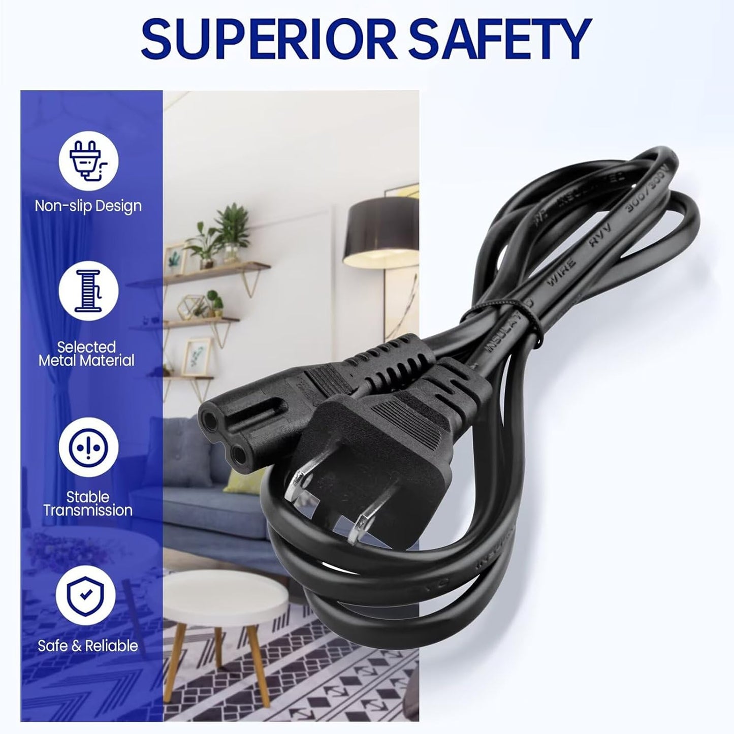 SRGTHE 6ft W13 BL108 UL AC Power Cord Compatible with CiBest Video Mini Movie Projector Outdoor