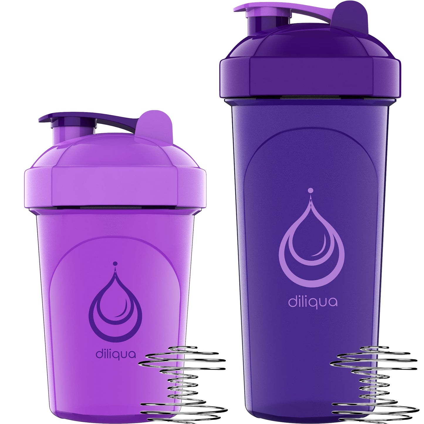 10 PACK, Shaker Bottles with Wire Whisks for Protein Mixes | Leakproof Blender Shaker Bottle Pack| BPA-Free & Dishwasher Safe | 5 Large 28-oz & 5 Small 20-oz shaker bottle | Shaker Cups for shakes