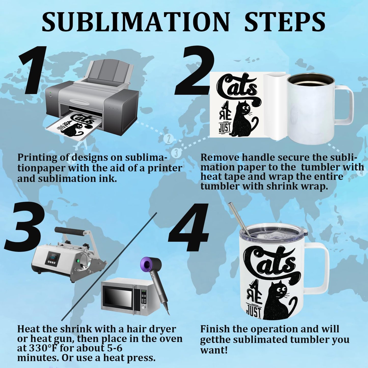 Lilsofee 25 Pack 12 oz Sublimation Mugs with Handle and Lid Straw Stainless Steel Blank Tumbler Coffee Mug Double Vacuum Insulation Heat Press Transfer Printing DIY Cups