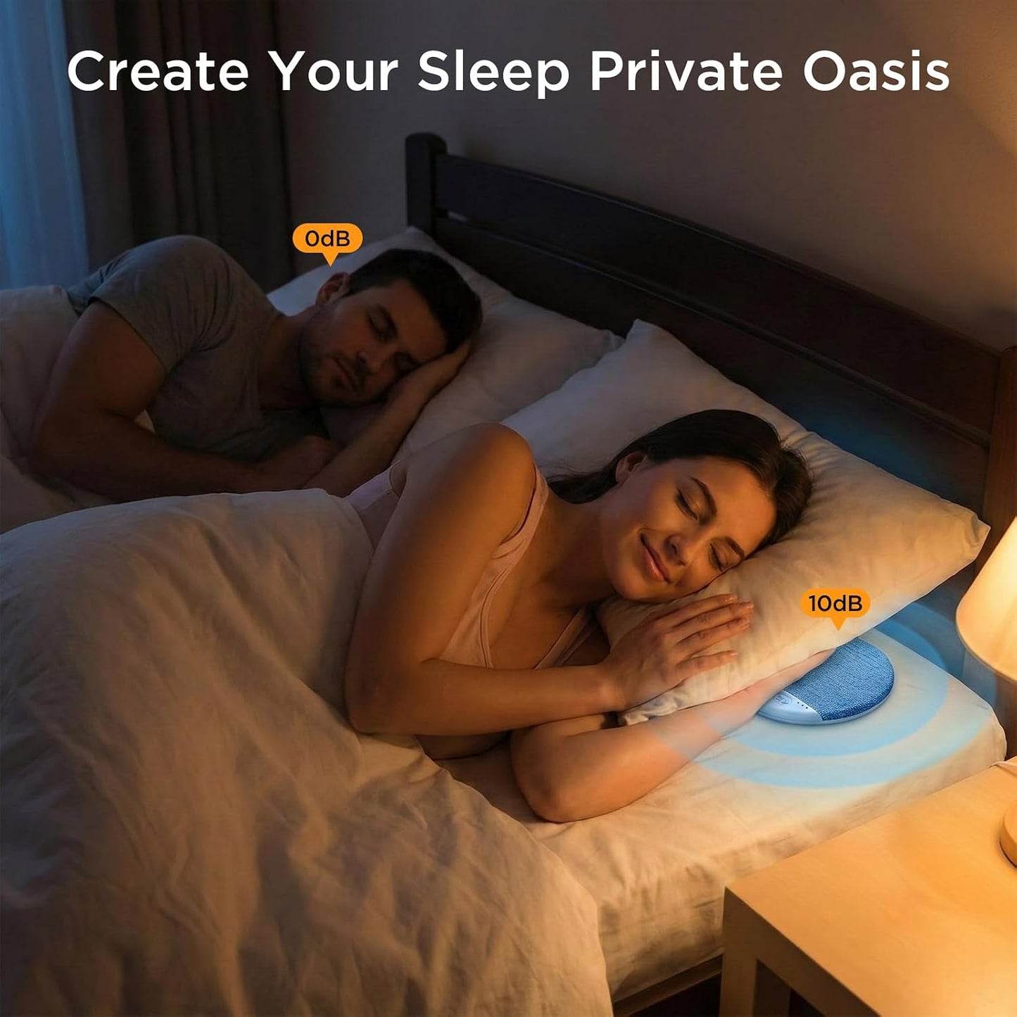Madicrio Ultra-Thin Wireless Sleep Pillow Speaker with White Noise Timer, Personal Under Pillow Bluetooth Speaker