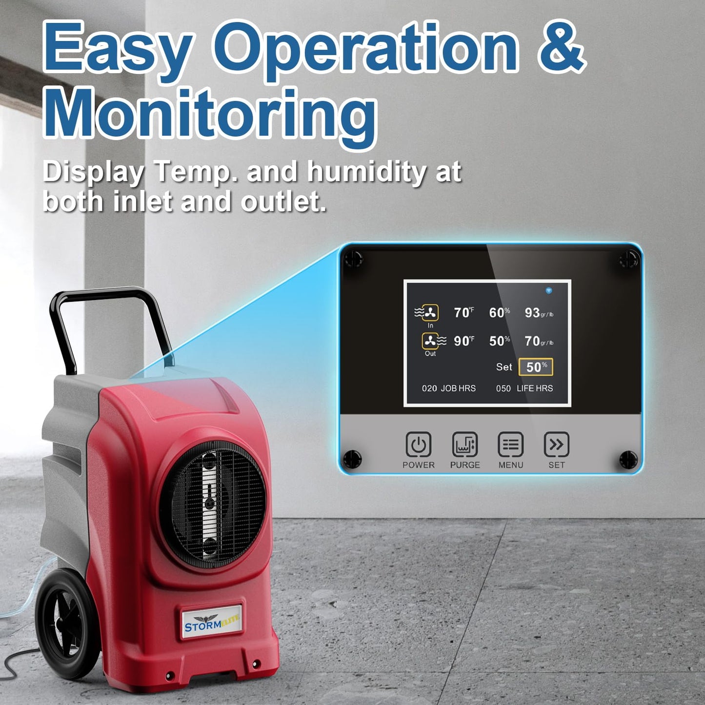ALORAIR 270 Pints Commercial Dehumidifier with Pump, Whole House Dehumidifiers for Large Room, Industrial Large Dehu with Drain Hose for Basement, Water Damage Restore, Limited 6 Years Warranty