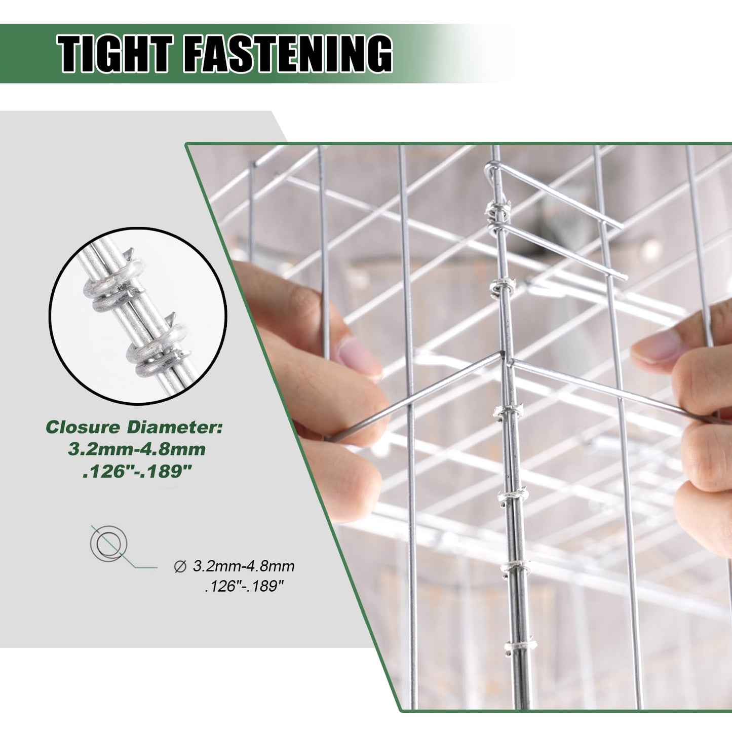 16 Gauge 1/2-Inch Pneumatic Hog Ring Gun with 1,000 C-Ring Staples Kit 3.0mm-4.8mm Closure Hog Ring Plier Tool