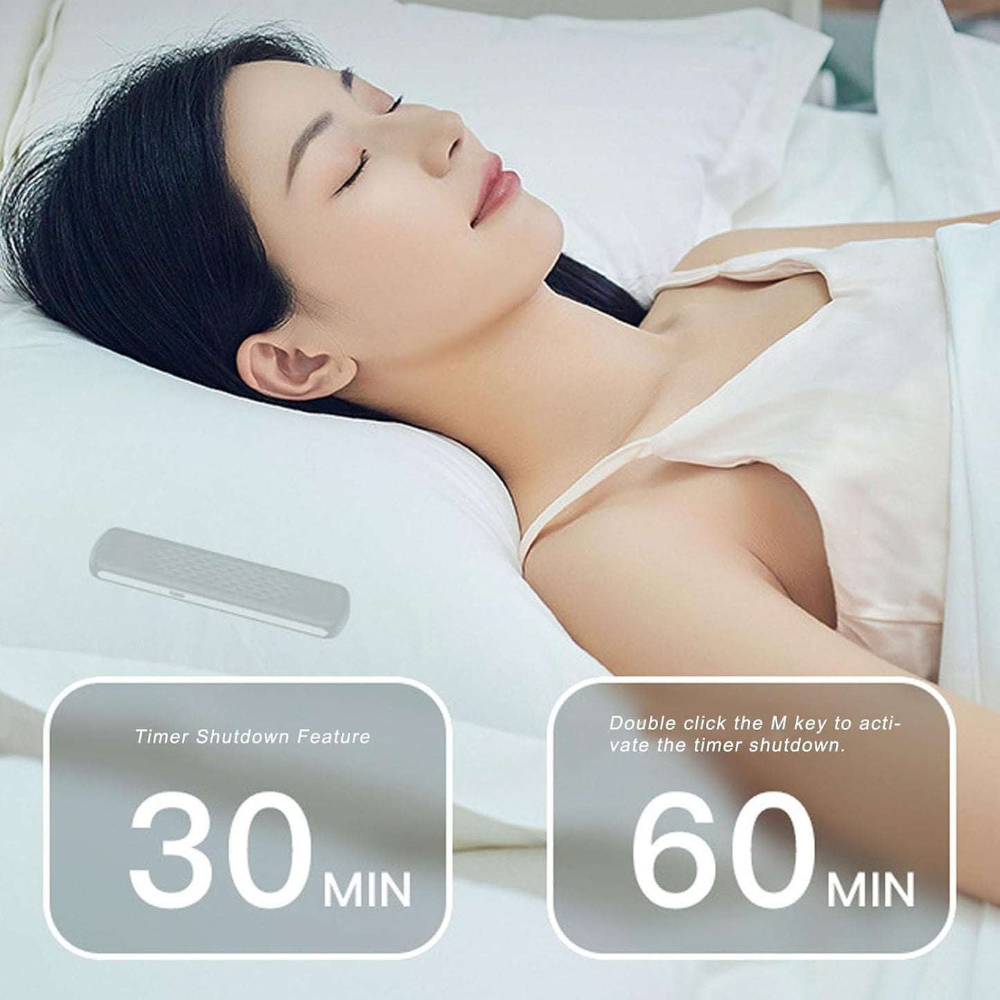 3D Diydeg Pillow Speaker, Bone Conduction Wireless Under Pillow Bluetooth Speaker with Stereo White Noise, Portable