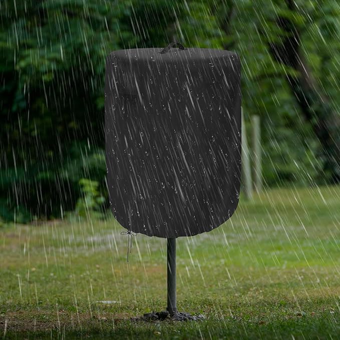 Disc Golf Basket Cover Outdoor Waterproof Chain Universal Flying Disc Golf Practice Basket Covers Dustproof Anti-UV 26" D x 35" H Black