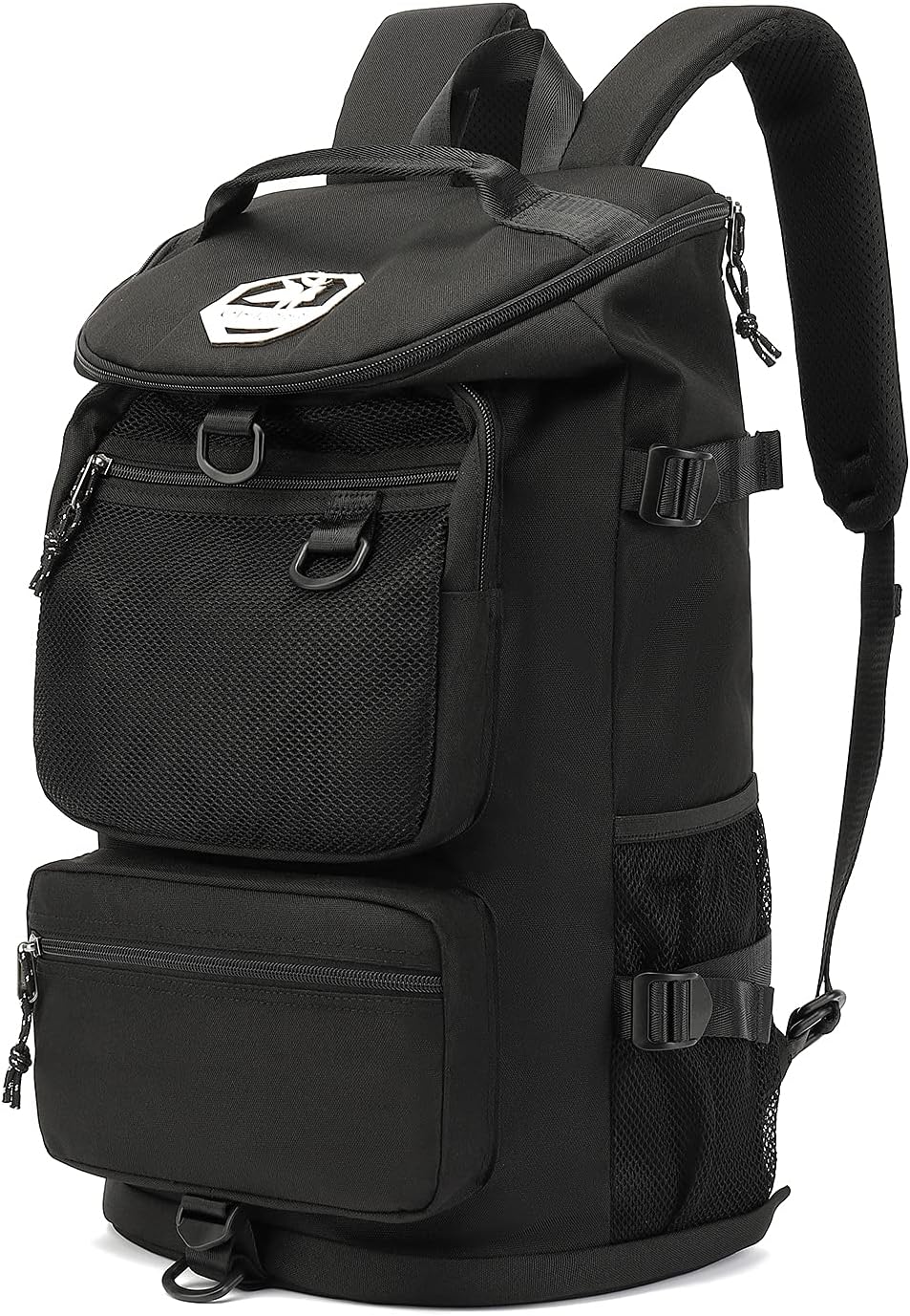 Backpack 4-Way Kalesi Gym Duffle Bag Waterproof with Shoes Compartment for travel Sport Hiking laptop (Black)