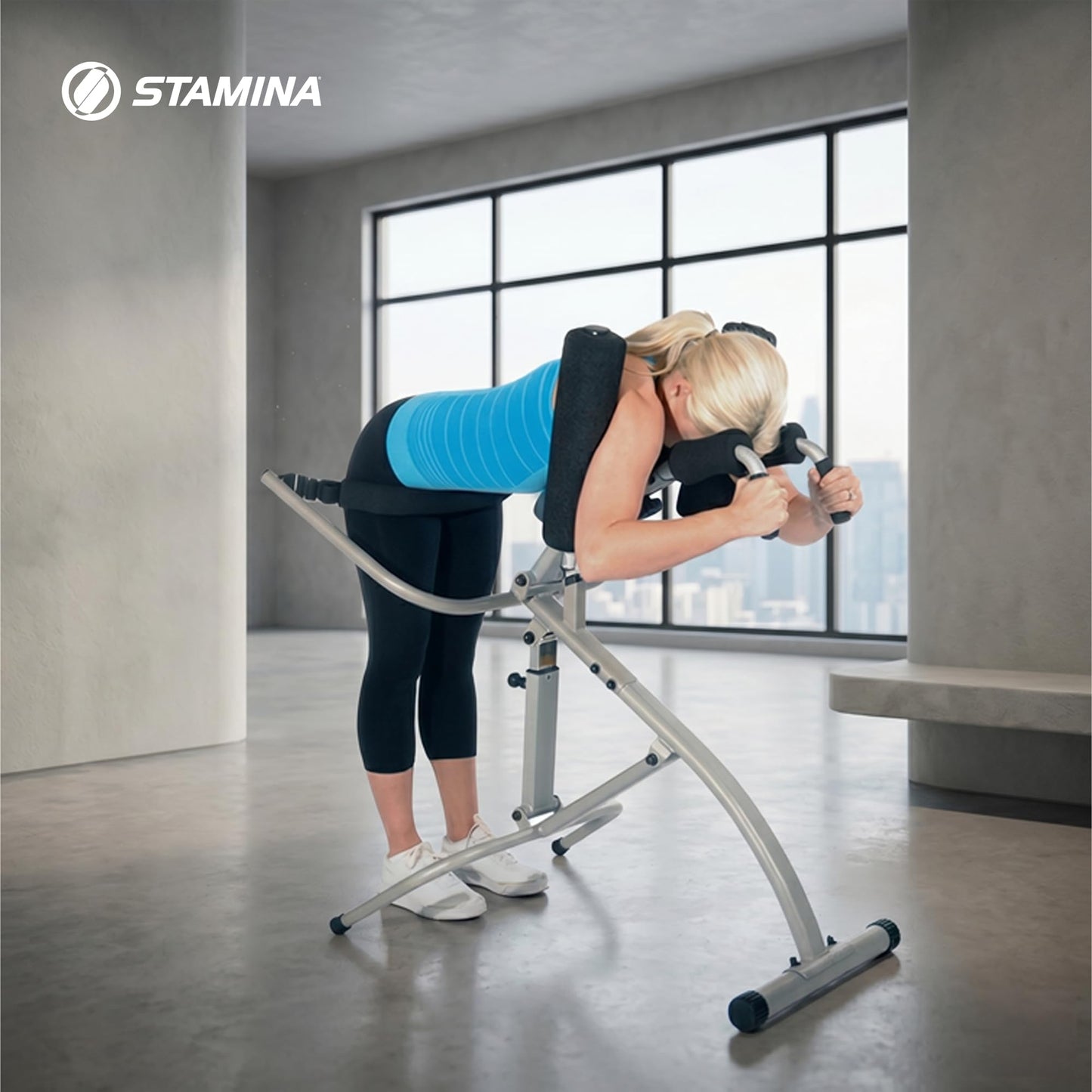 Stamina InLine Traction Control System, Back Pain Relief & Spine Decompression Machine - Stretching and Exercise Equipment for Home and Gym Workout - Portable Lower Body Fitness Stretcher