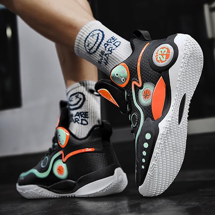 Boys Basketball Shoes Breathable Indoor Athletic Shoes Youth Outdoor Fashion Sneakers Comfortable Basketball Shoes for Girls