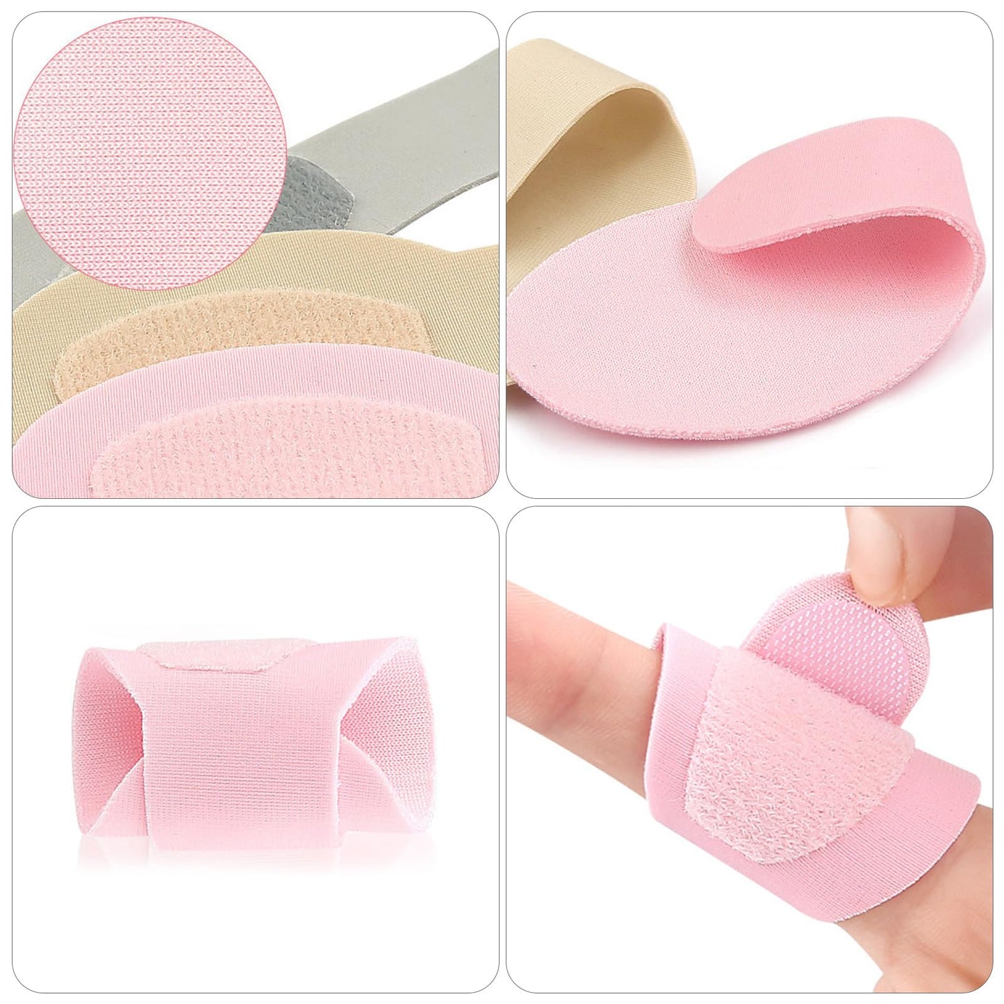 UOMIO 8 PCS Finger Sleeves, Finger Compression Sleeve, Finger Covers, Finger Splints Finger Sleeves, Breathable Finger Tape, Finger Wraps for Arthritis Sprain Trigger Finger Sports Aid Support