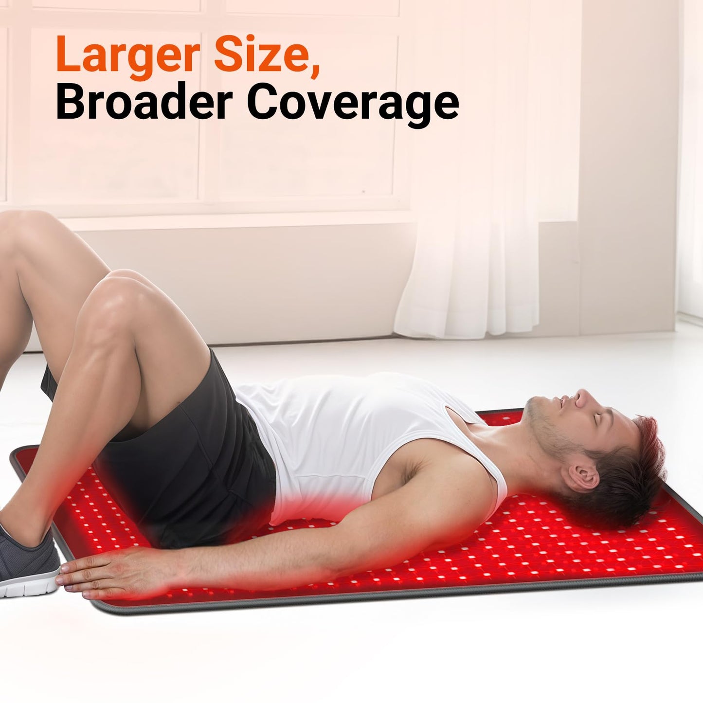 Comfytemp Red Light Therapy Pad for Body, FSA Eligible HSA Wearable Near Infrared Light Wrap, 660nm & 850nm Light Pad for Back Joint Muscle, Gifts for Mom Women Men, 41.5’’ x 26’’