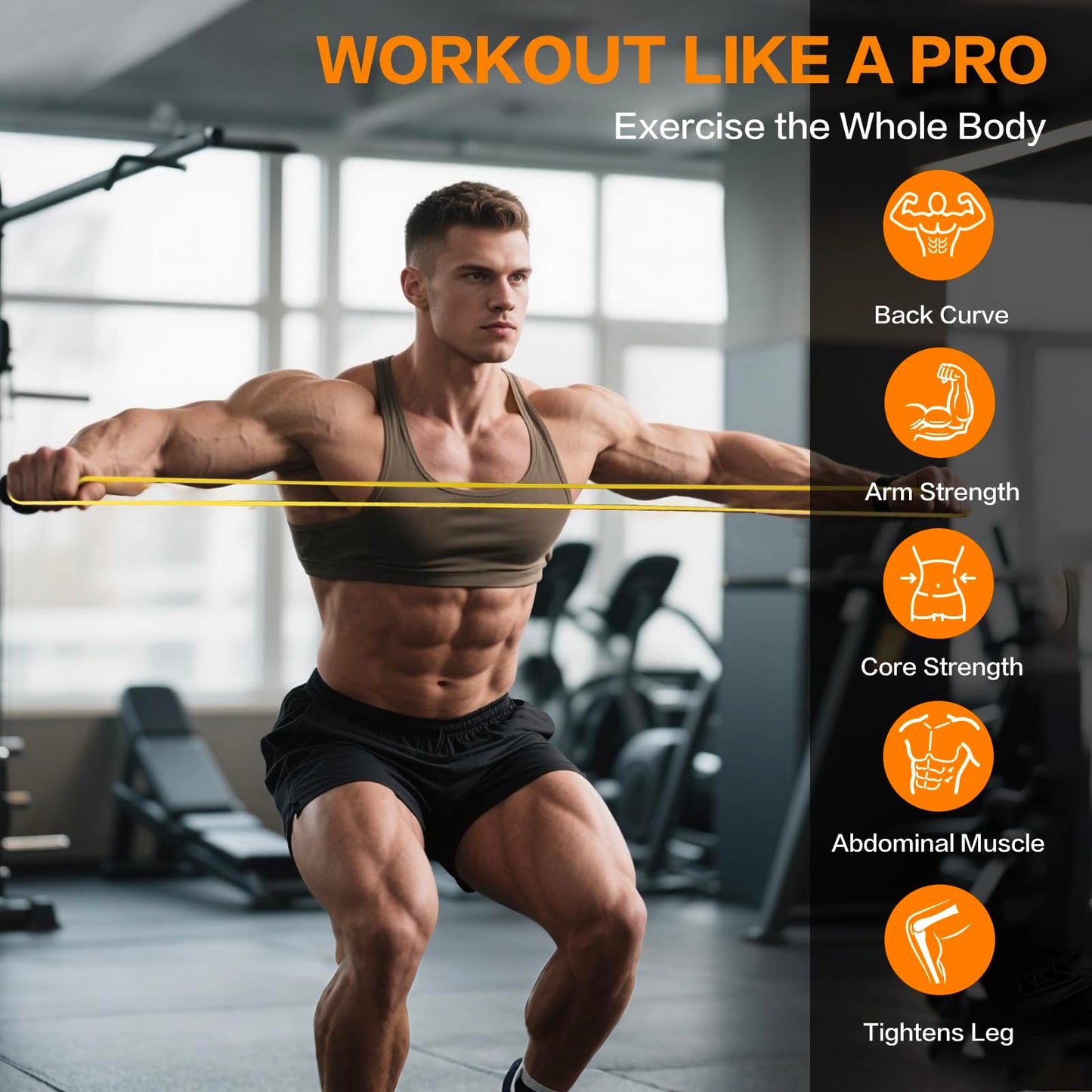Resistance Bands, Pull Up Bands, Pull Up Assistance Bands Set for Men & Women, Exercise Workout Bands for Working Out, Body Stretching, Physical Therapy, Muscle Training