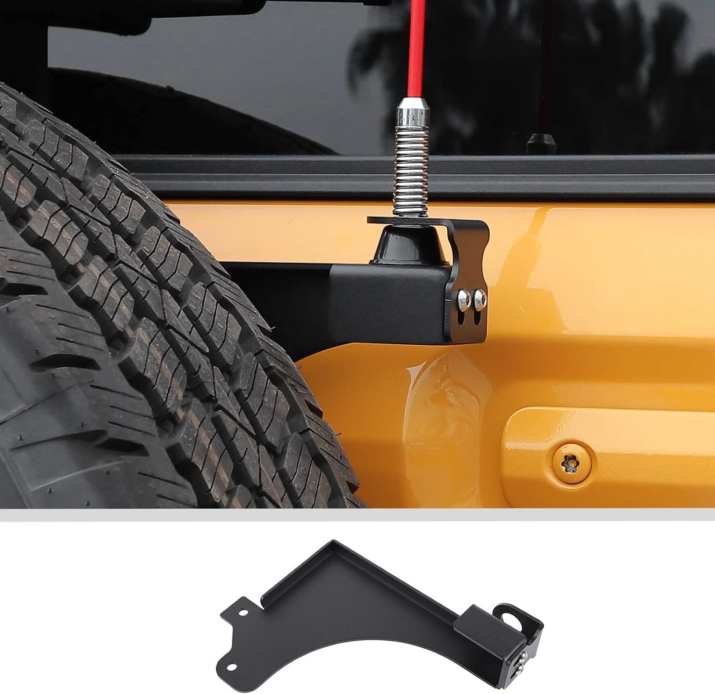 2021-2026+ JWWY Tailgate Antenna Base Mount Flag Bracket Holder Clamp Rear Door Antenna Mount Base Holder Fit for Ford