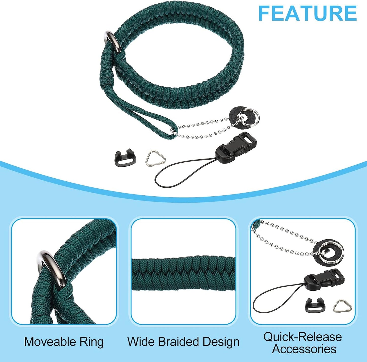 Set, PATIKIL Camera Wrist Straps Polyester Quick Release Braided Hand Wristlet Lanyards with Accessories for DSLR