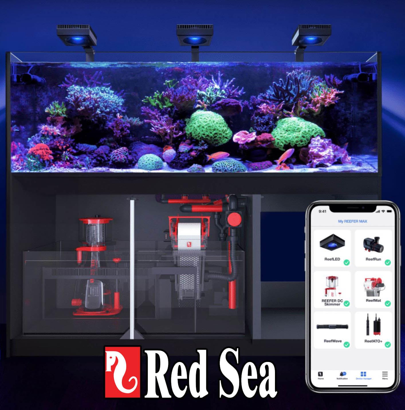 Red Sea ReefDose 4 Head Wireless Dosing Pump for Supplements, Foods & Trace Elements in Saltwater Aquariums | ReefBeat App Controlled Reef Marine