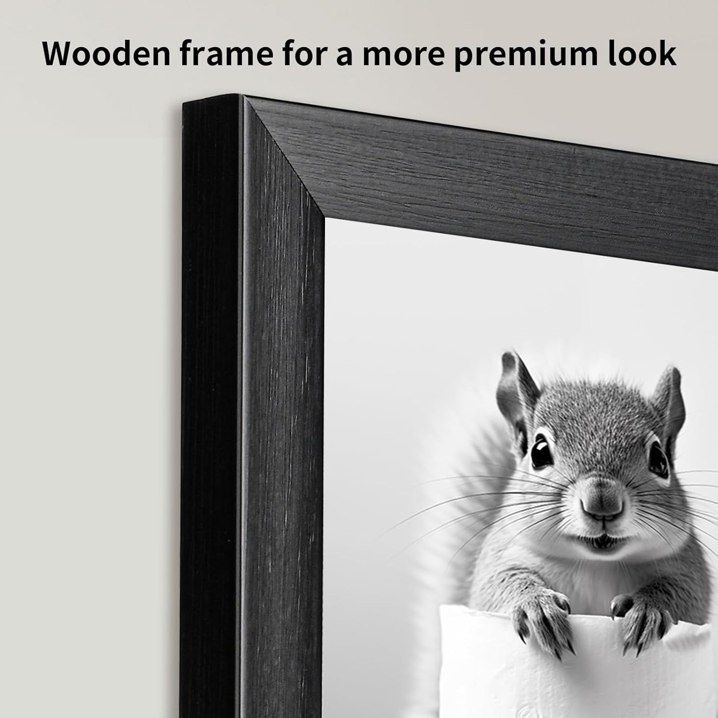 Regine Switzerland Funny Bathroom Art | Aesthetic Black and White Framed Wall Decor
