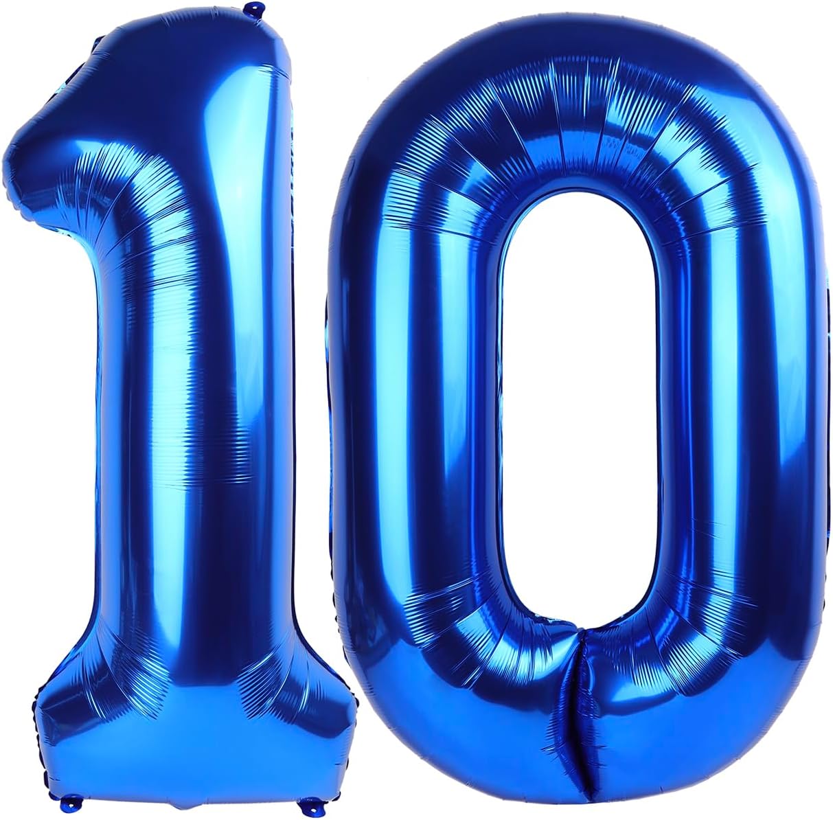 Skiennix 40-Inch Dark Blue Foil Number Balloon - 10th Birthday & Anniversary Decorations