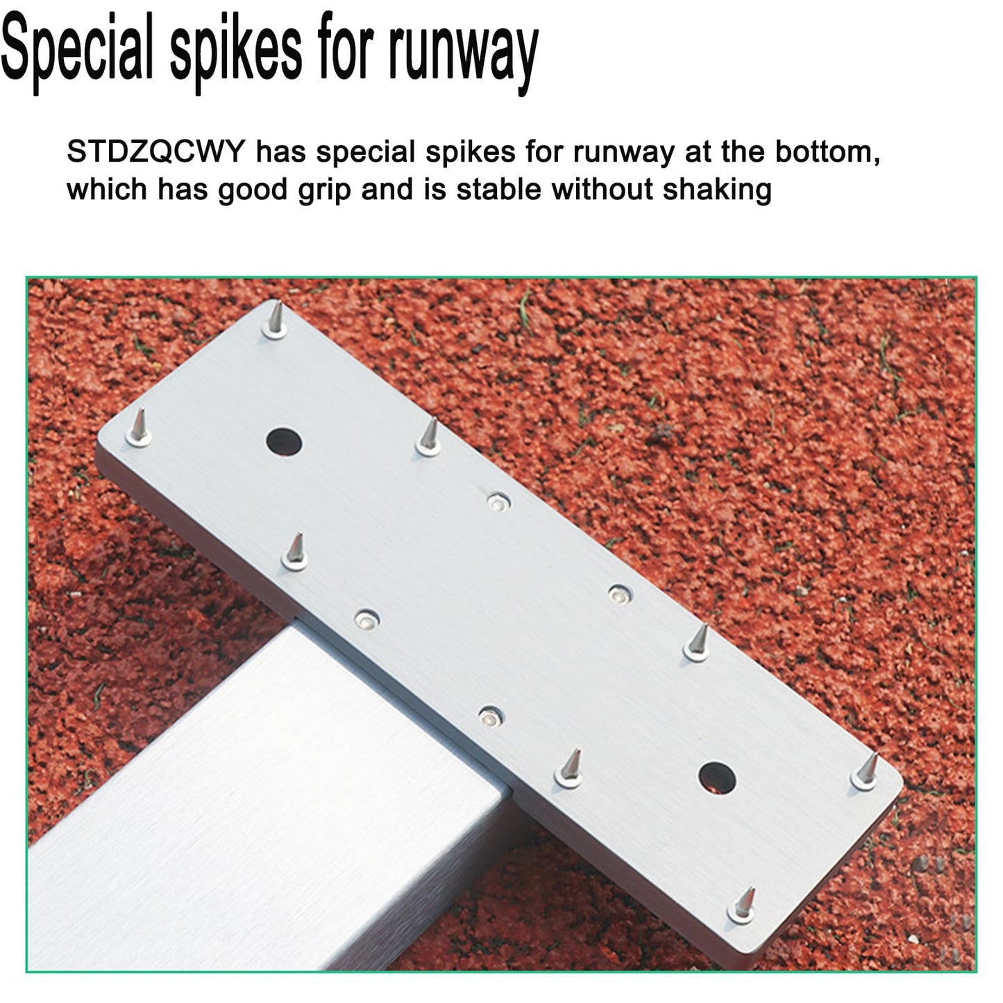 HYUIO 25in Starting Blocks, Track and Field Multi Function Track Blocks for Sprinting 6 Angle Adjustable Aluminum Track Starting Blocks for Athletics Plastic Runway Cinder Track