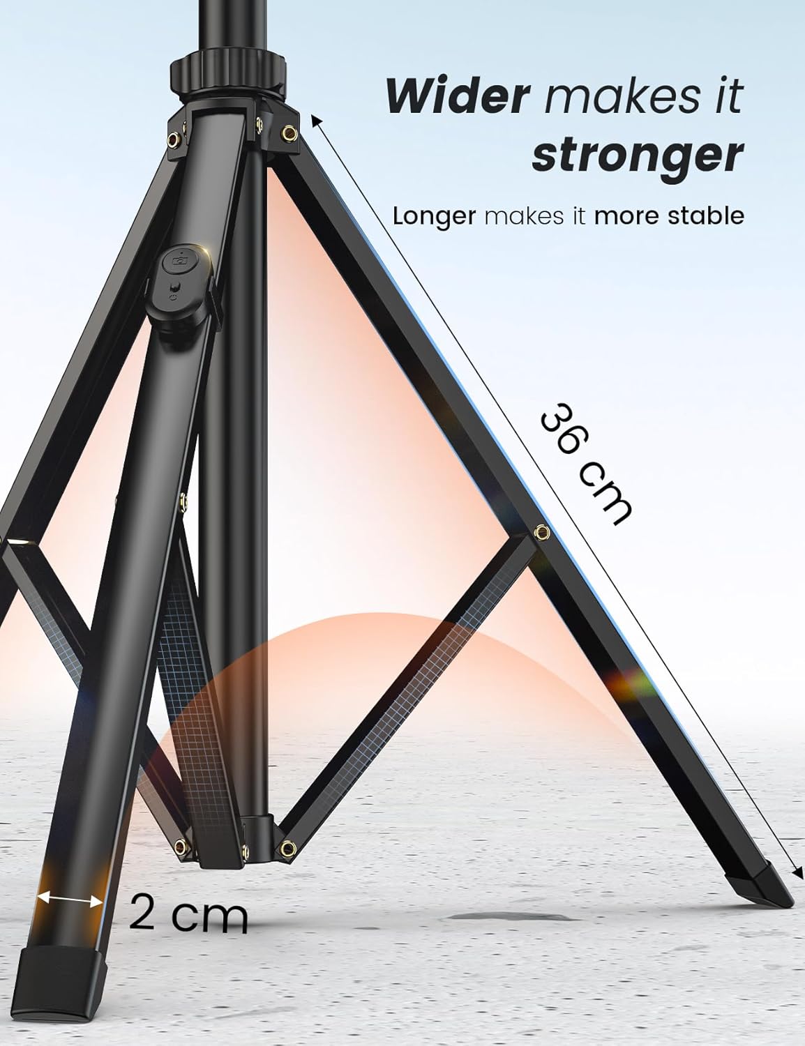 YUMAZLA 86'' Phone Tripod & Selfie Stick, Tripod for iPhone with Detachable Remote, Portable Phone Tripod Stand