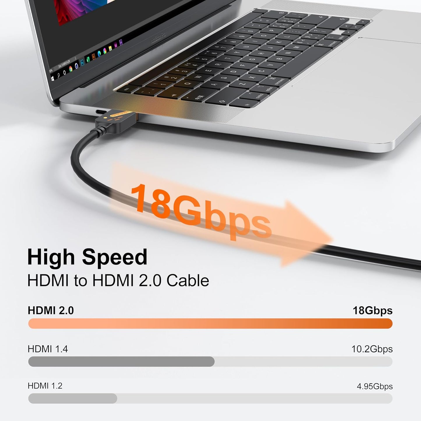 4K 3FT 5-Pack, 18Gbps 2.0 4K@60Hz, HDR10, HDCP2.2, Dolby PS5, HDMI Cables High Speed HDMI Monitor Cable, Support ARC