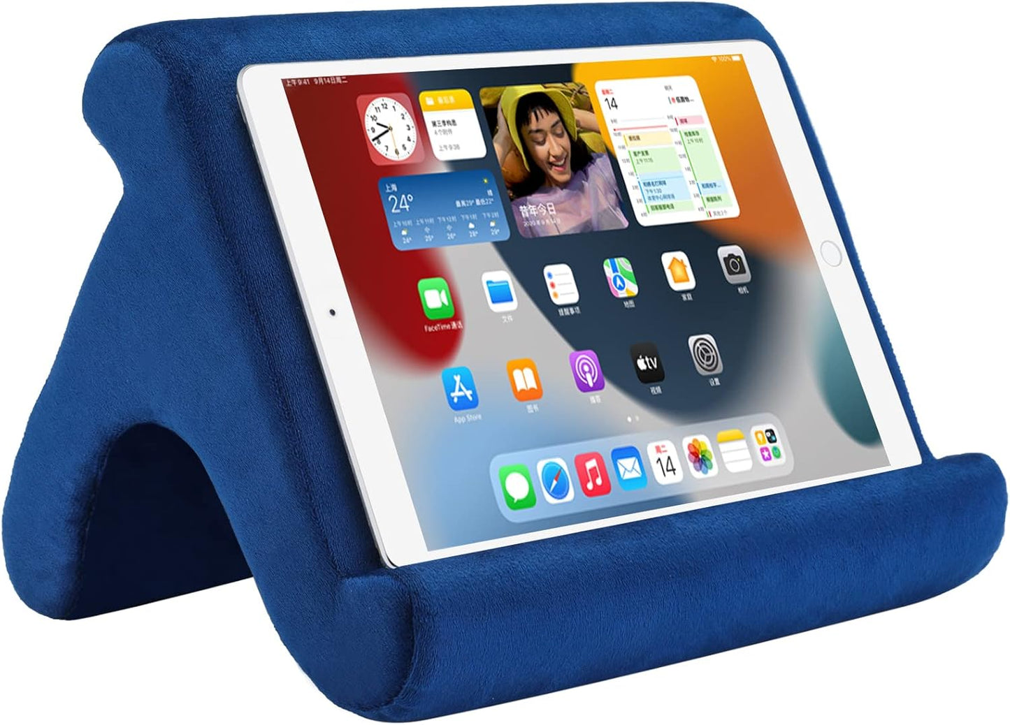 SAMHOUSING 3 9.7, 10.5,12.9 4 3, Tablet Pillow Stand Holder Dock for Bed with Viewing Angles, Compatible with All