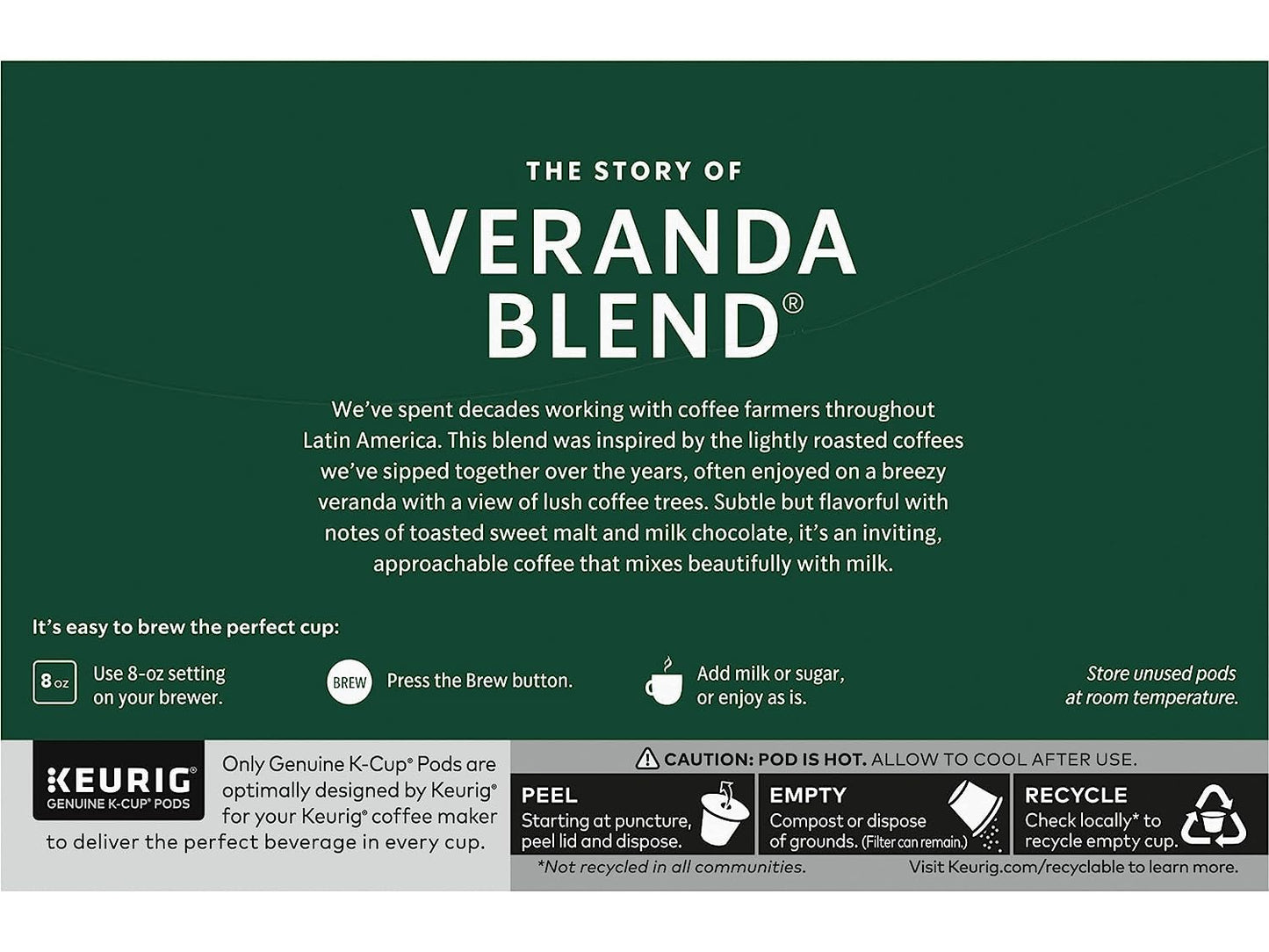 Starbucks Ground Coffee - Dark Roast Blend | Veranda Flavor, 10 Count (Pack of 8)