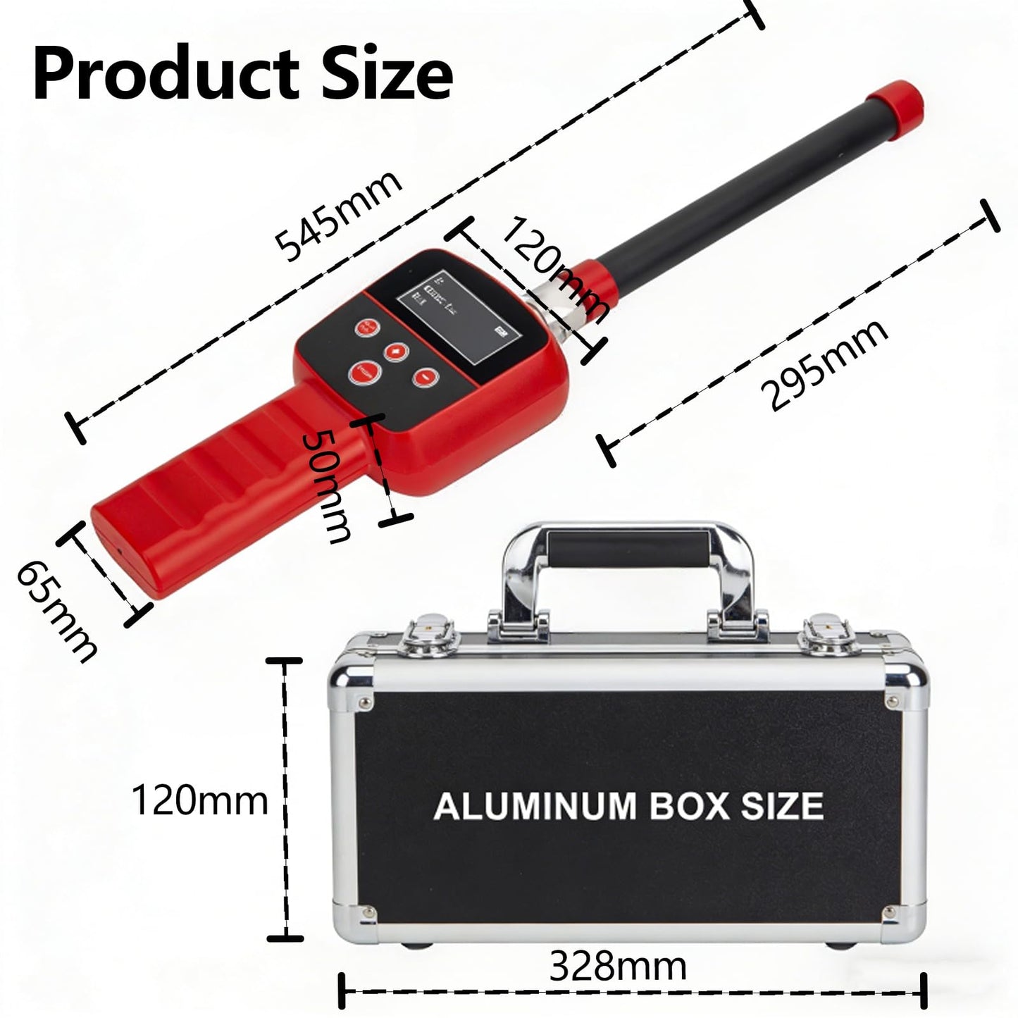 512Hz Pipe Locators Receiver, TLWOCY.Underground Pipe Sewer Inspection Drain Locator with LED Screen Portable and Durable with Headphones for Construction & Plumbing (not Included Transmitter)