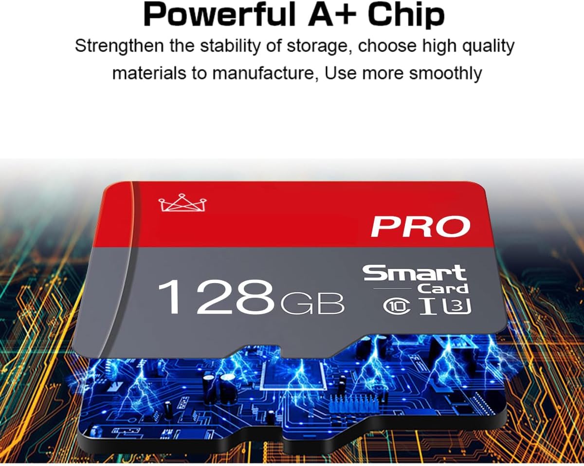 ZHSWEN 128GB 10 Console(2-Pack) Micro Memory Card Class Memory Cards High Speed Mini TF Card with Adapter