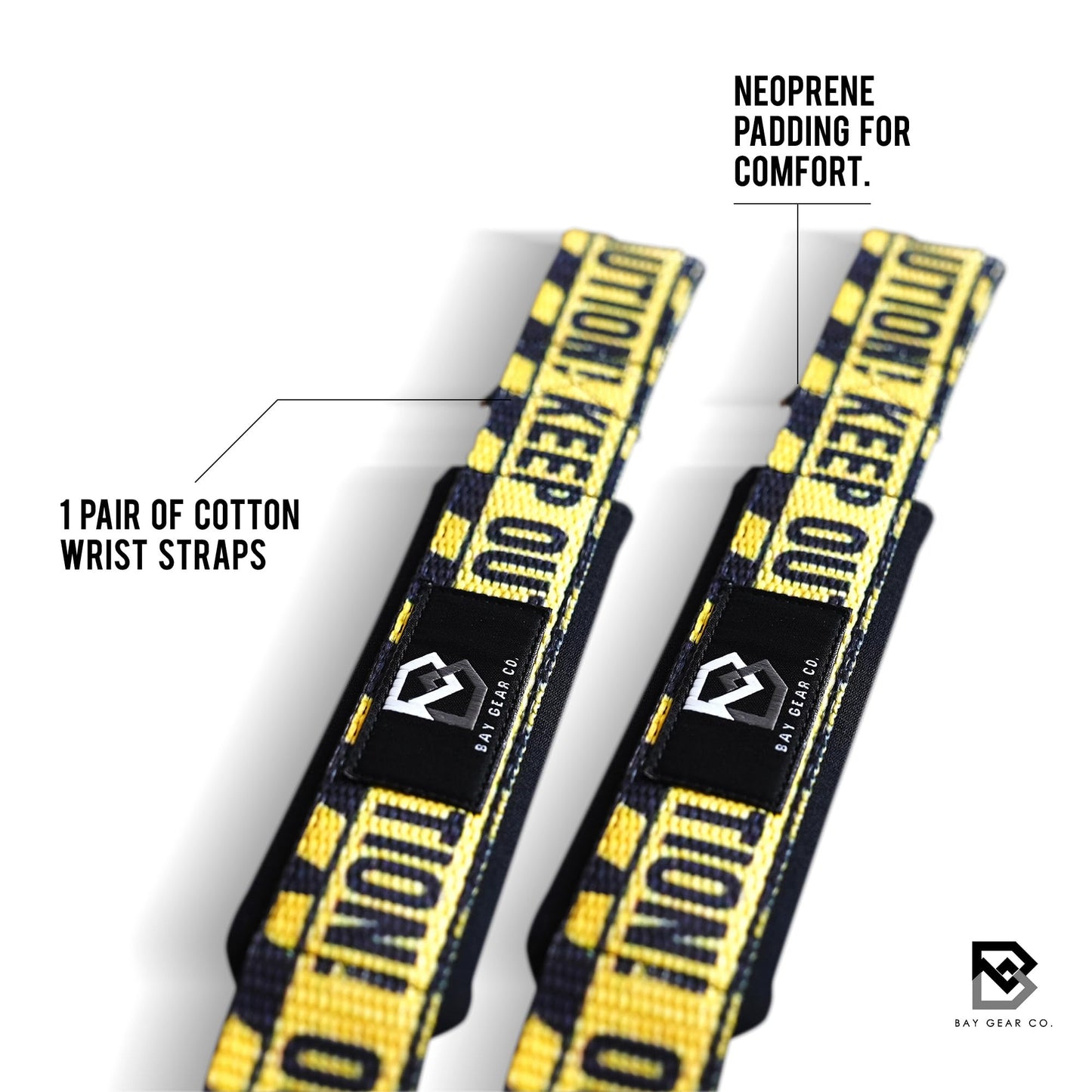 BAY GEAR CO. Wrist Straps for Weightlifting - 1 Pair Cotton Lifting Straps with Neoprene Padding, Comfortable Gym Essentials for Enhanced Grip Strength - Unique Printed Pink Camouflage Design