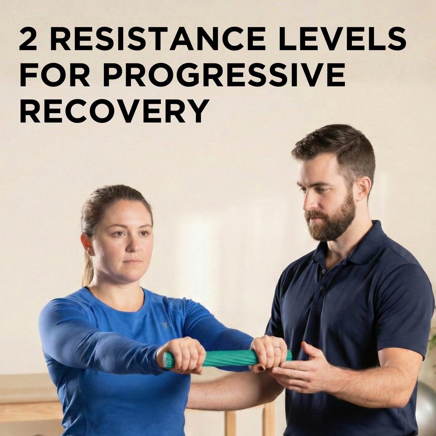 THERABAND FlexBar, 2 Pack, Green, Blue, Therapy Twist Bar, Hand & Wrist Strength, Tennis & Golfer's Elbow, Tendonitis, Rehab Tool for Resistance Exercise, Grip Training, Ease & Recovery
