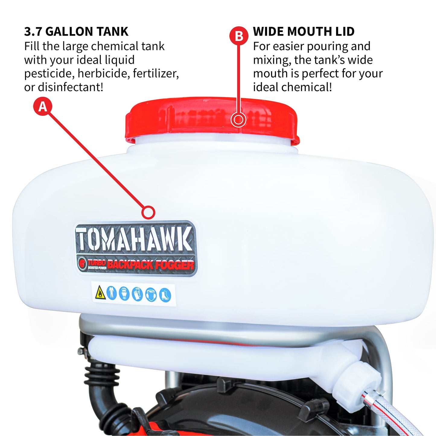 Tomahawk Power 3HP Backpack Mosquito Fogger Leaf Blower 3.7 Gallon Tank Garden Sprayer (Fogger)