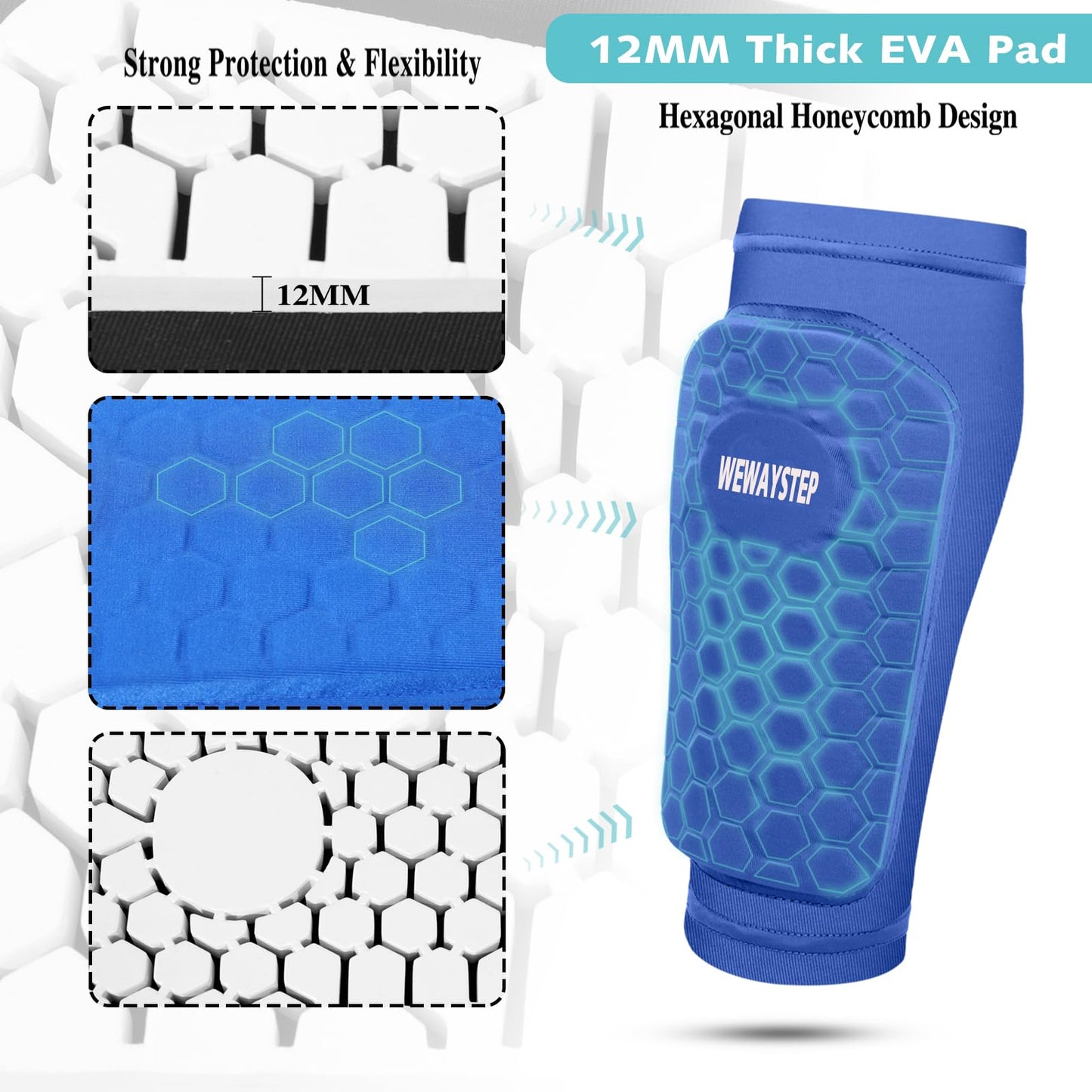 Soccer Shin Guards for Kids Youth Adult, Shin Defender Shin Guards with Honeycomb, Lightweight Shin Guard Sleeves, Shin Pads for Football Baseball Boxing MTB