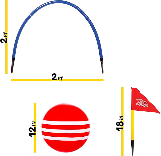 Franklin Sports Kick Croquet Game Set - Perfect for Kids and Adults - Combines Soccer and Croquet - Great for Outdoor Play