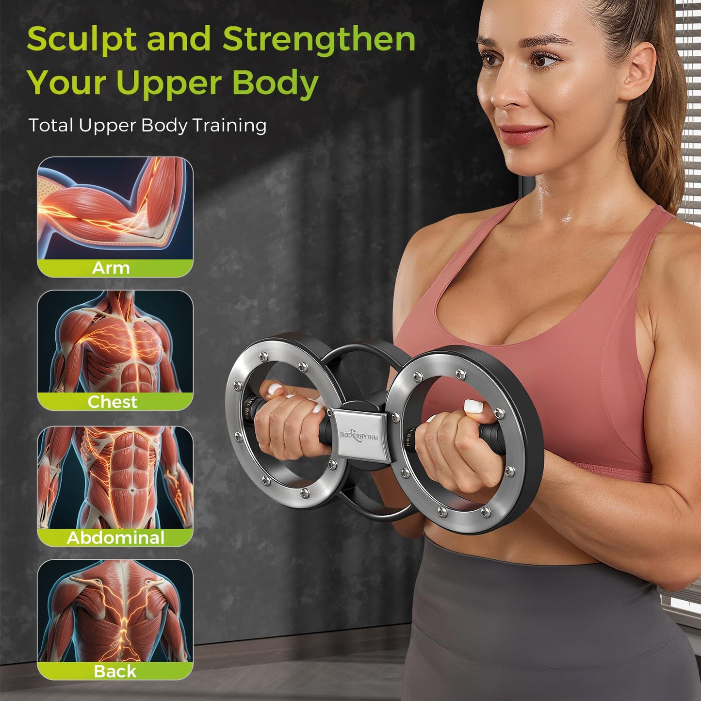 Multifunctional Rotator Machine with12lbs Resistance for Upper Body Strength Training, Warm-up, Rehabilitation, Cardio Boxing Endurance Training - Forearm Trainer, Arm Workout Equipment for Home Gym.
