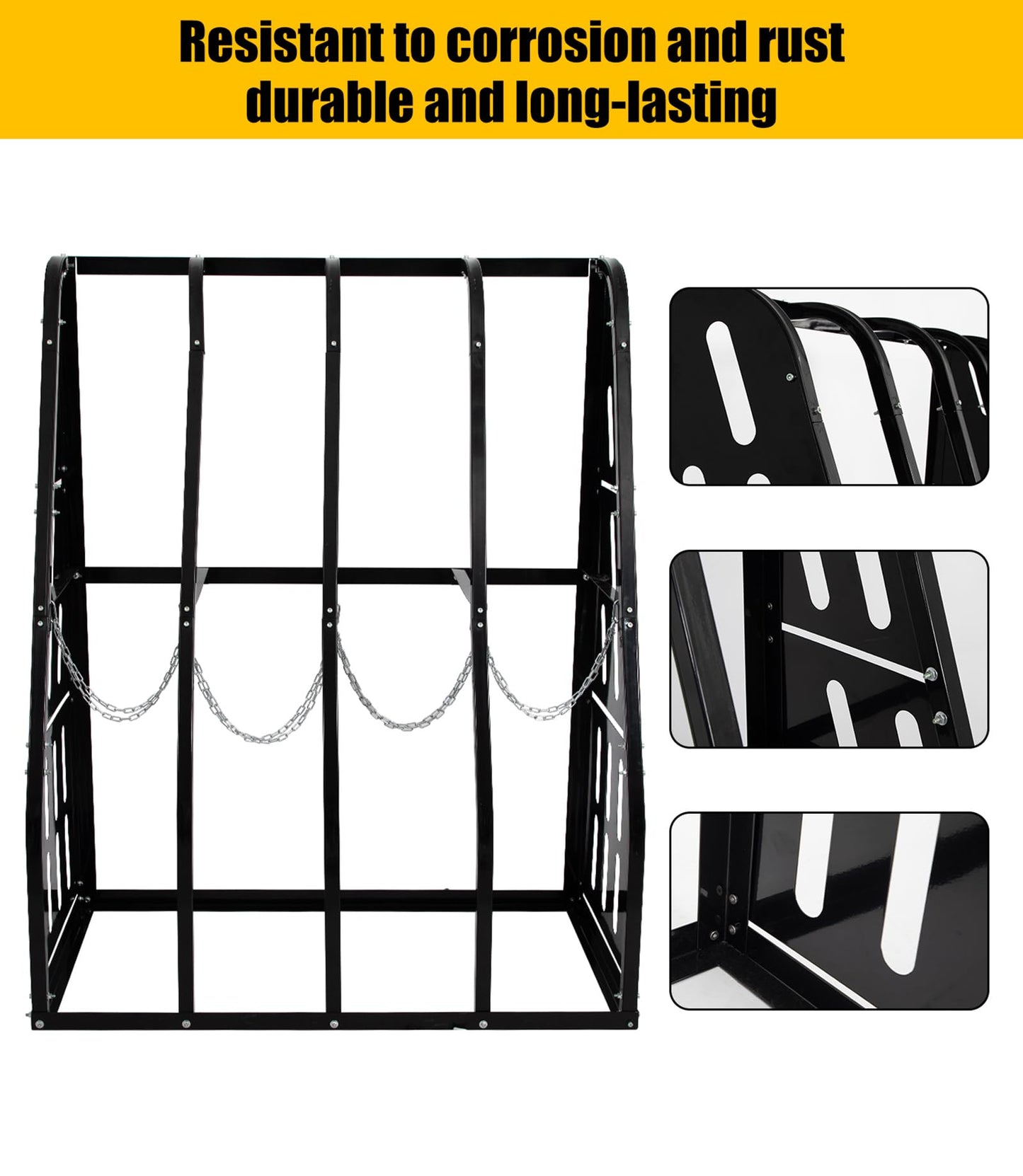 OREALLANDROL Vertical Bar Rack Standing Steel Vertical Long Parts Industrialized Large Capacity Storage Racks Rugged and Durable for Factories, Warehouses, Garages