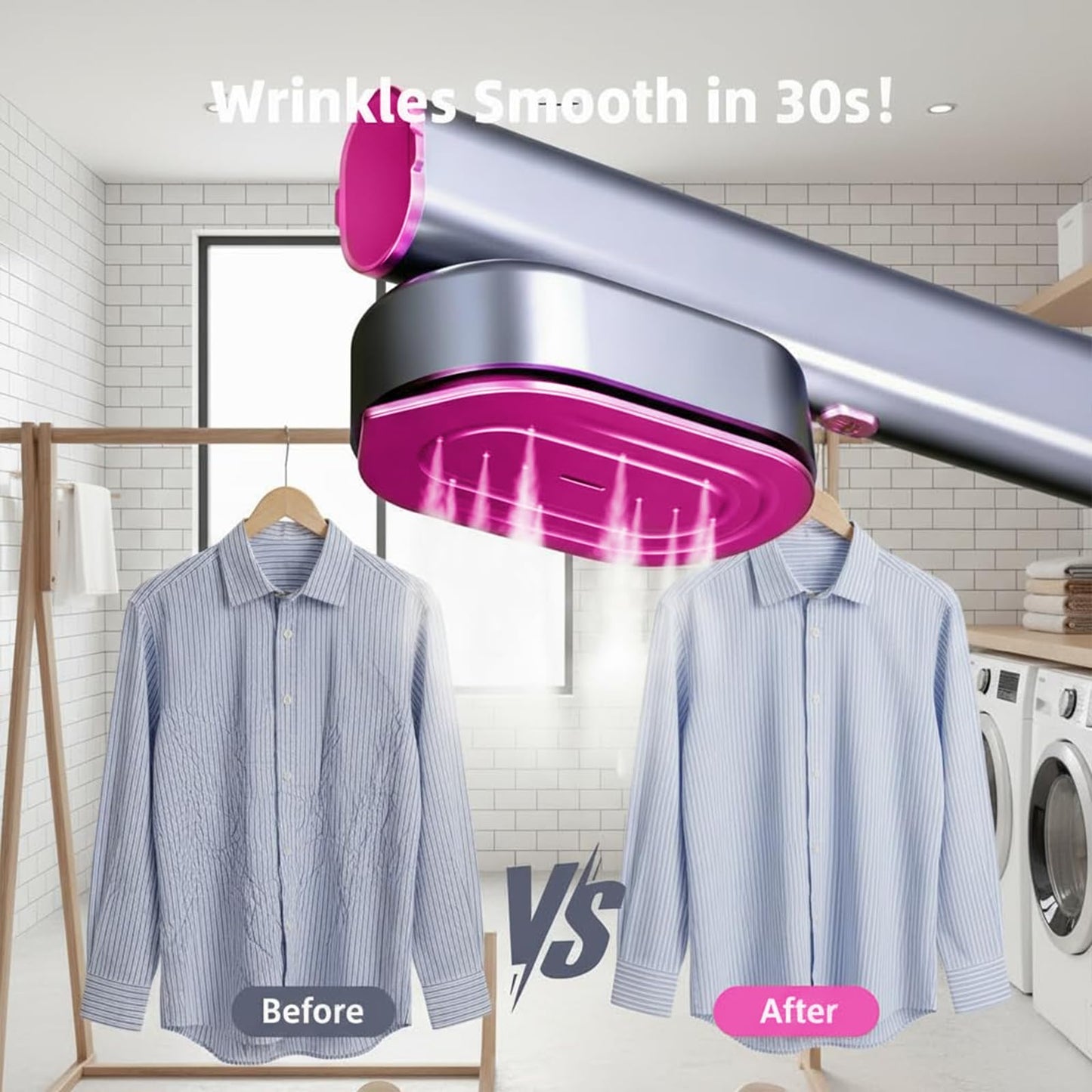 Travel Steamer for Clothes, 1200W Handheld Garment Steamer & Iron 2-in-1, 15s Fast Heat-up Portable Steam Iron with Large Ceramic Panel, 120V Mini Ironing Machine for Home, Travel and Business(Red)