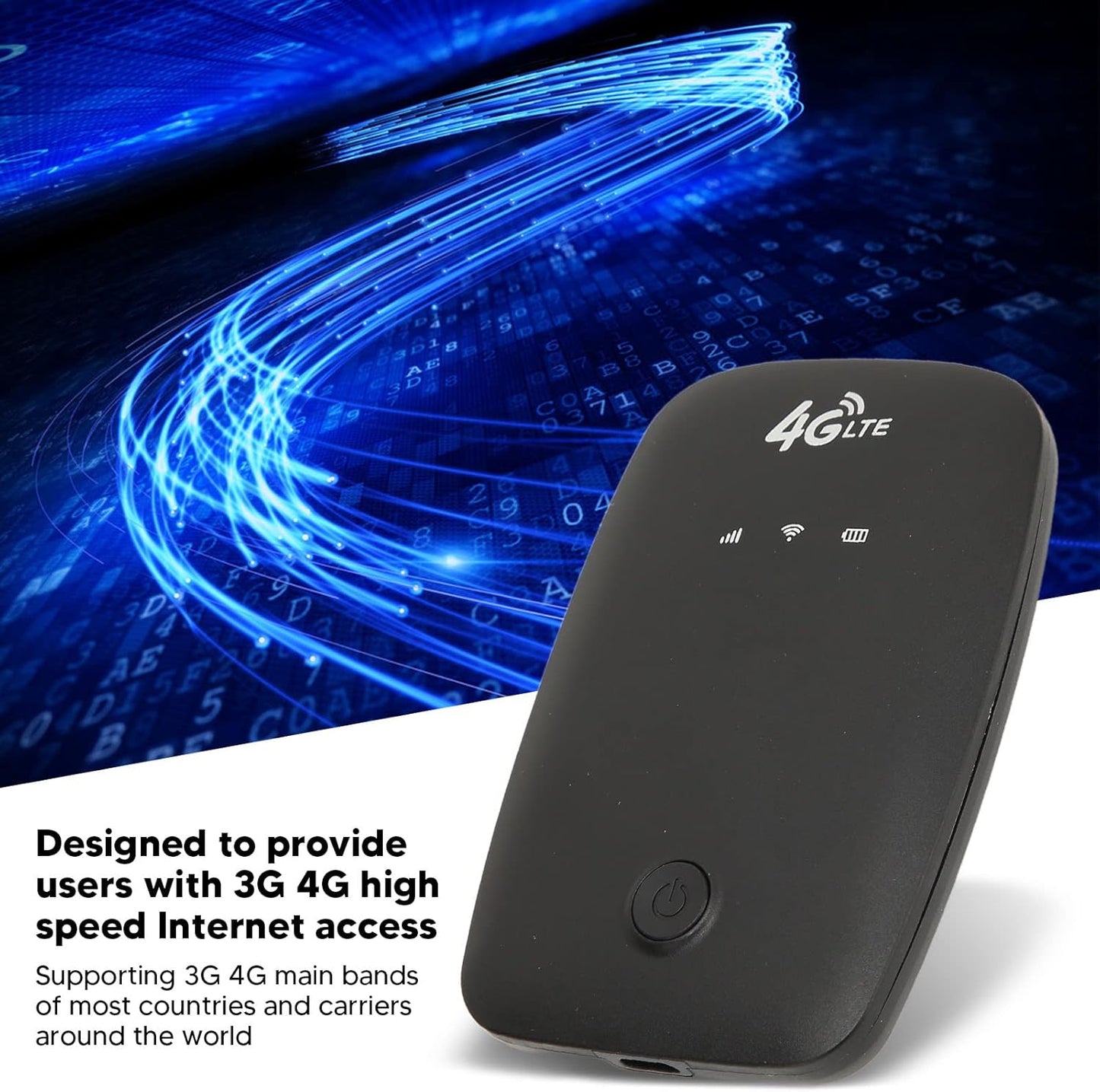 ciciglow 4G 140 Countries Mobile Hotspot Router, Portable Router with SIM Card Slot, Pocket Device with LED Display
