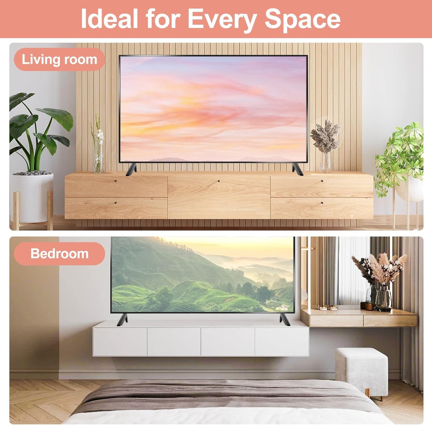 LC-40Q3070U, LC-43LB481U, LC-50Q7030U, LC-60Q7370U, LC-65P6000U TV Legs for Sharp TV Stand Base for Sharp Not Universal