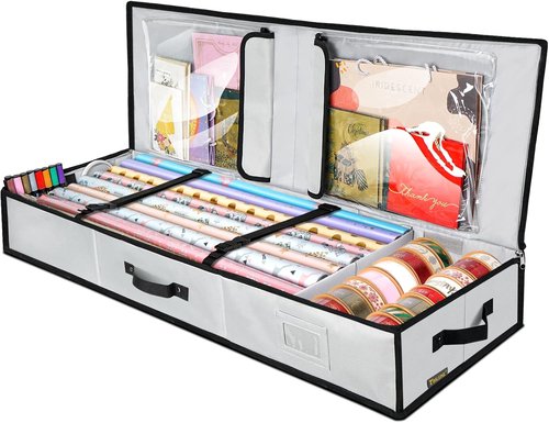 BALEINE Christmas Wrapping Paper Storage Container - Durable Design | Large Capacity