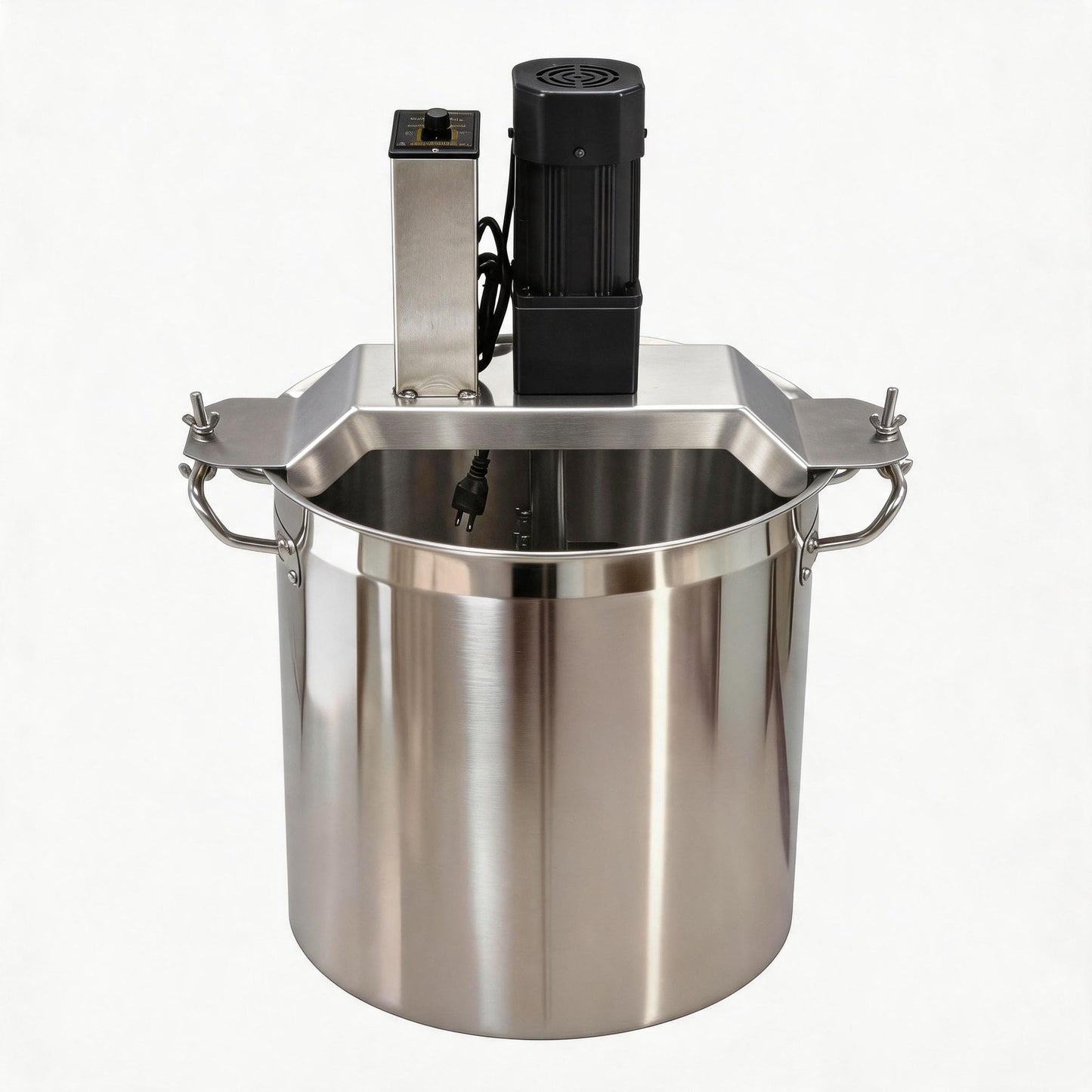 40L/10.5 Gal Automatic Food Mixer 110V 180W Stainless Steel Electric Mixer For Cooking Agitator Chocolate Paste Heat Mixing Machine Food Mixer Pot Seasoning Bottom Soup Sauce Stirrer