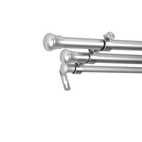 13/16" Triple Curtain Rod 28-48 inch - Satin Nickel