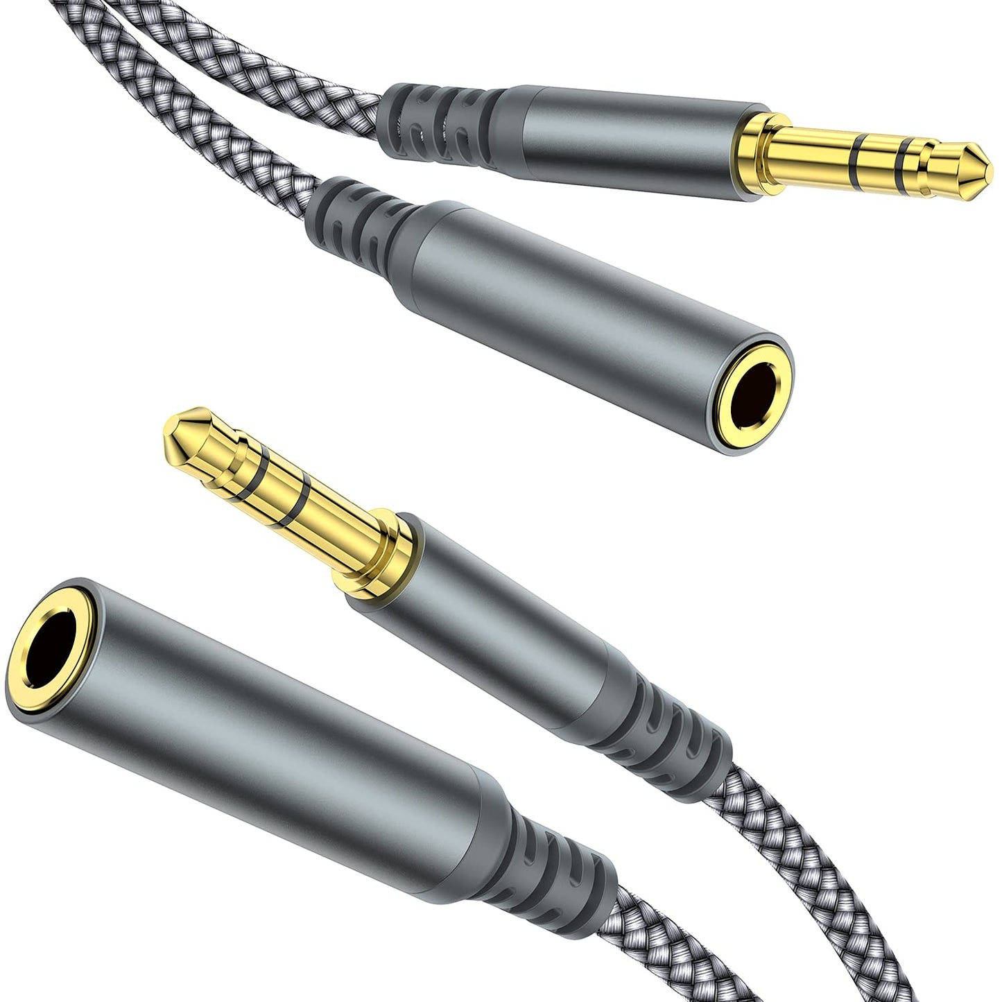 MCSPER [2-Pack, 6.6ft 3.5mm Headset, Headphone Extension Cable, Hi-Fi ] Extension AudioMale to Female Aux Adapter Hi-Fi