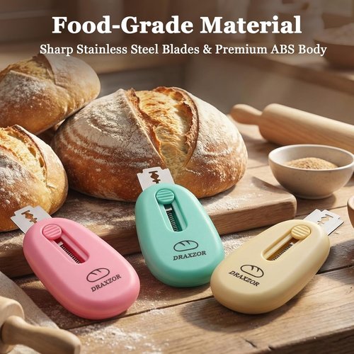 3-Pack Bread Lame by [Brand Name] - Professional Sourdough Scoring Tool Set with Ergonomic Handle & 10 Blades