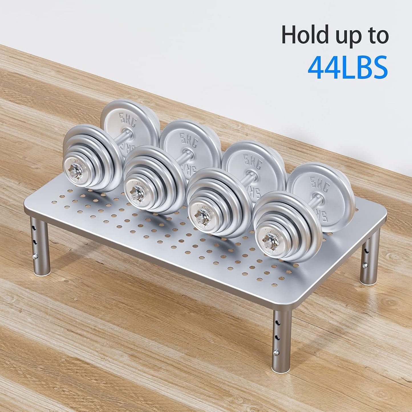 3 HUANUO Monitor Riser - Height Adjustable Stand for Laptop, Computer, iMac, PC, Printer, Desktop Ergonomic Metal