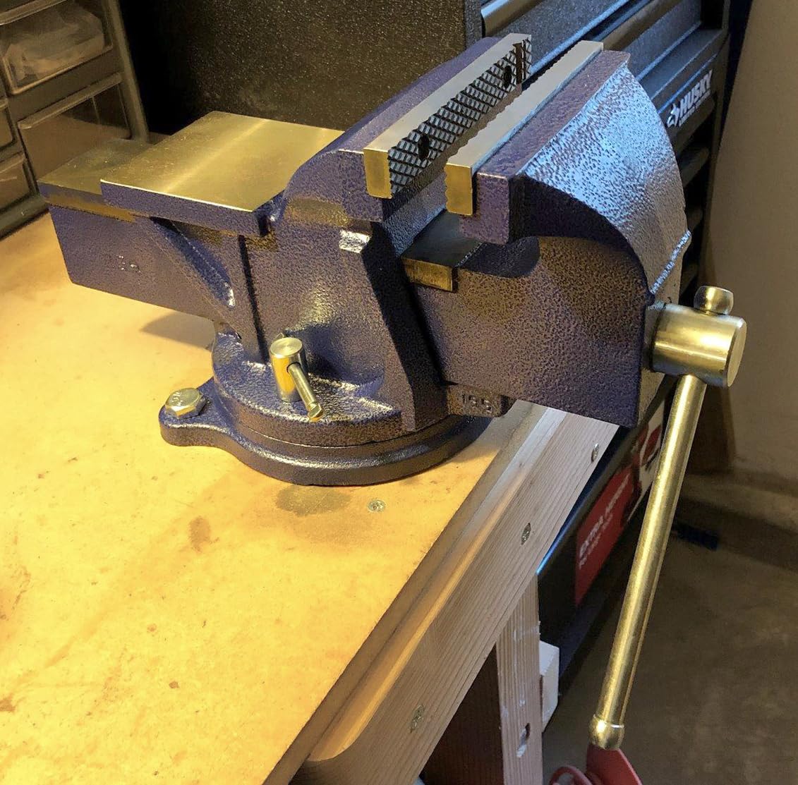 Wilton General Purpose Bench Vise, 6" Jaw Width, 5" Max Jaw Opening, 3" Throat (11106)