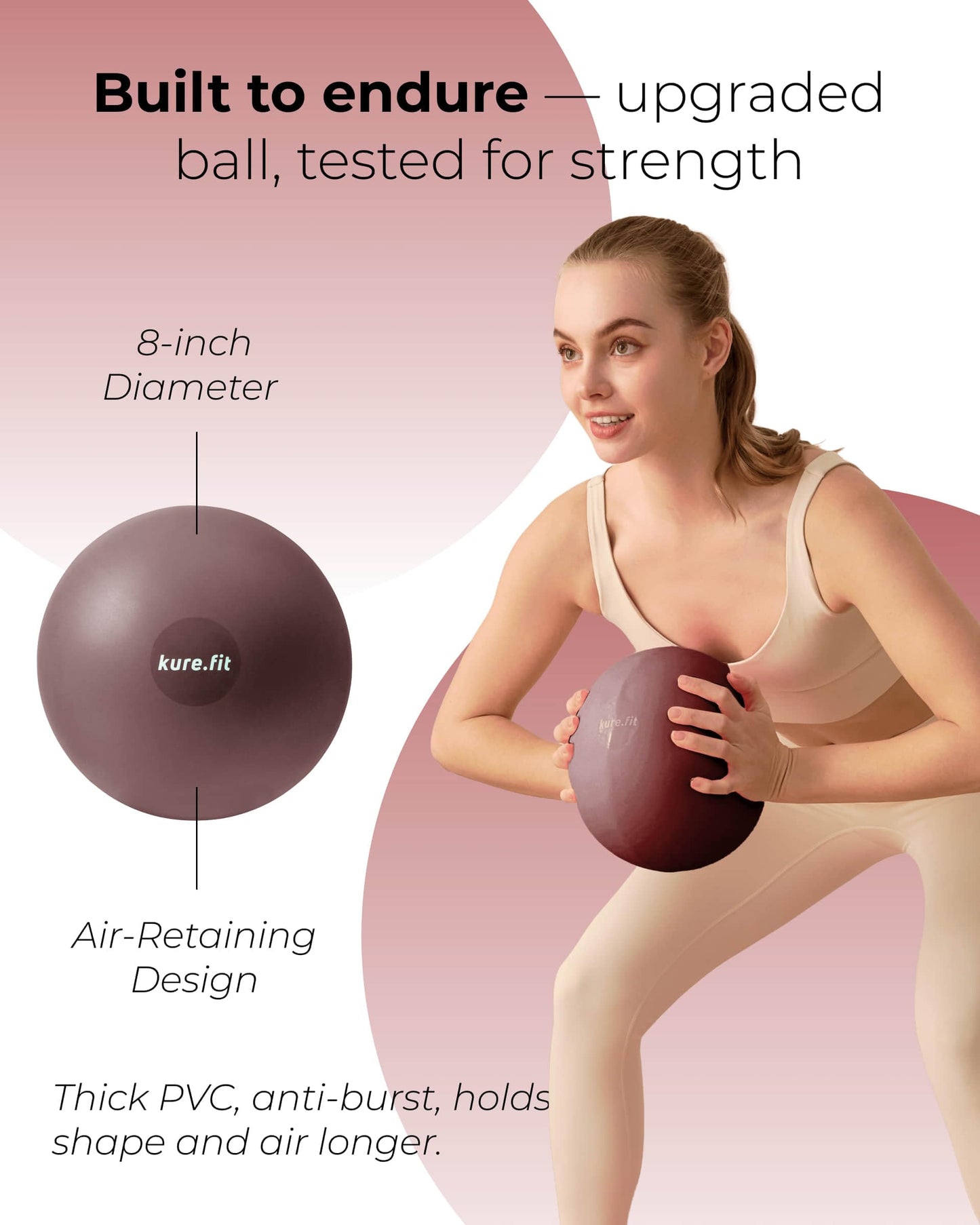 kure.fit Pilates Kit for Women – Home Pilates Equipment Set with Ring, Ball & Resistance Bands | Pilates Starter Kit with Accessories in Gift Box