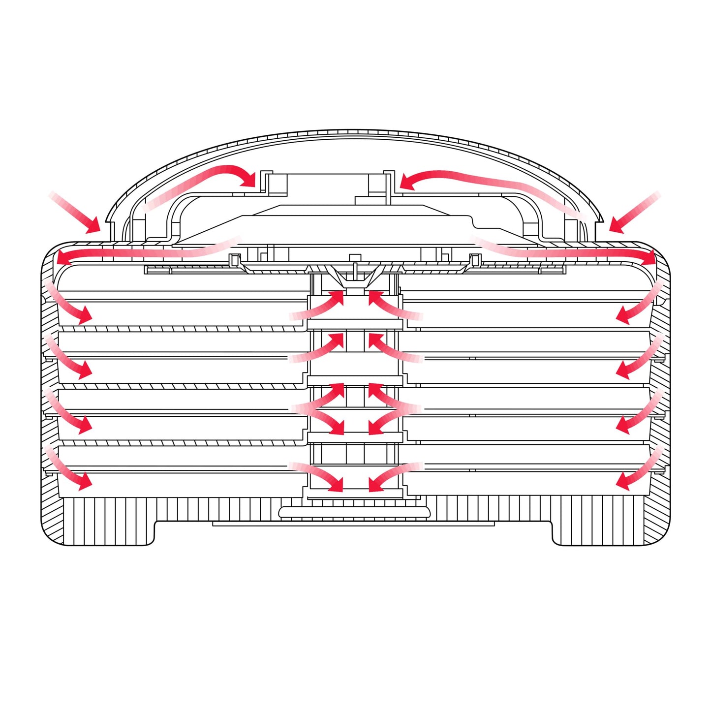 NESCO FD‑1040 Gardenmaster Digital Pro 4 Tray Food Dehydrator for Home Food Preservation, White Electric Dehydrator with Expandable Tray Capacity