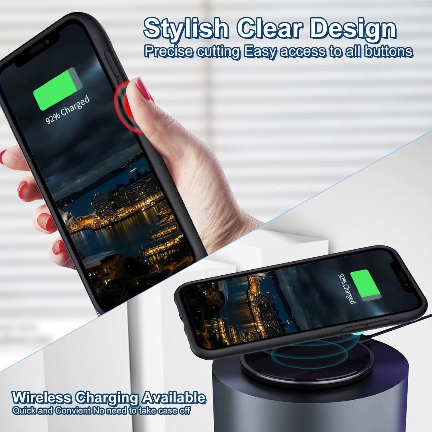 BFSEROBJ 17 2025 17 6.3 inch for iPhone Case with Bookshelf Pattern Design Ultra-Thin Black Soft TPU Silicone Shock