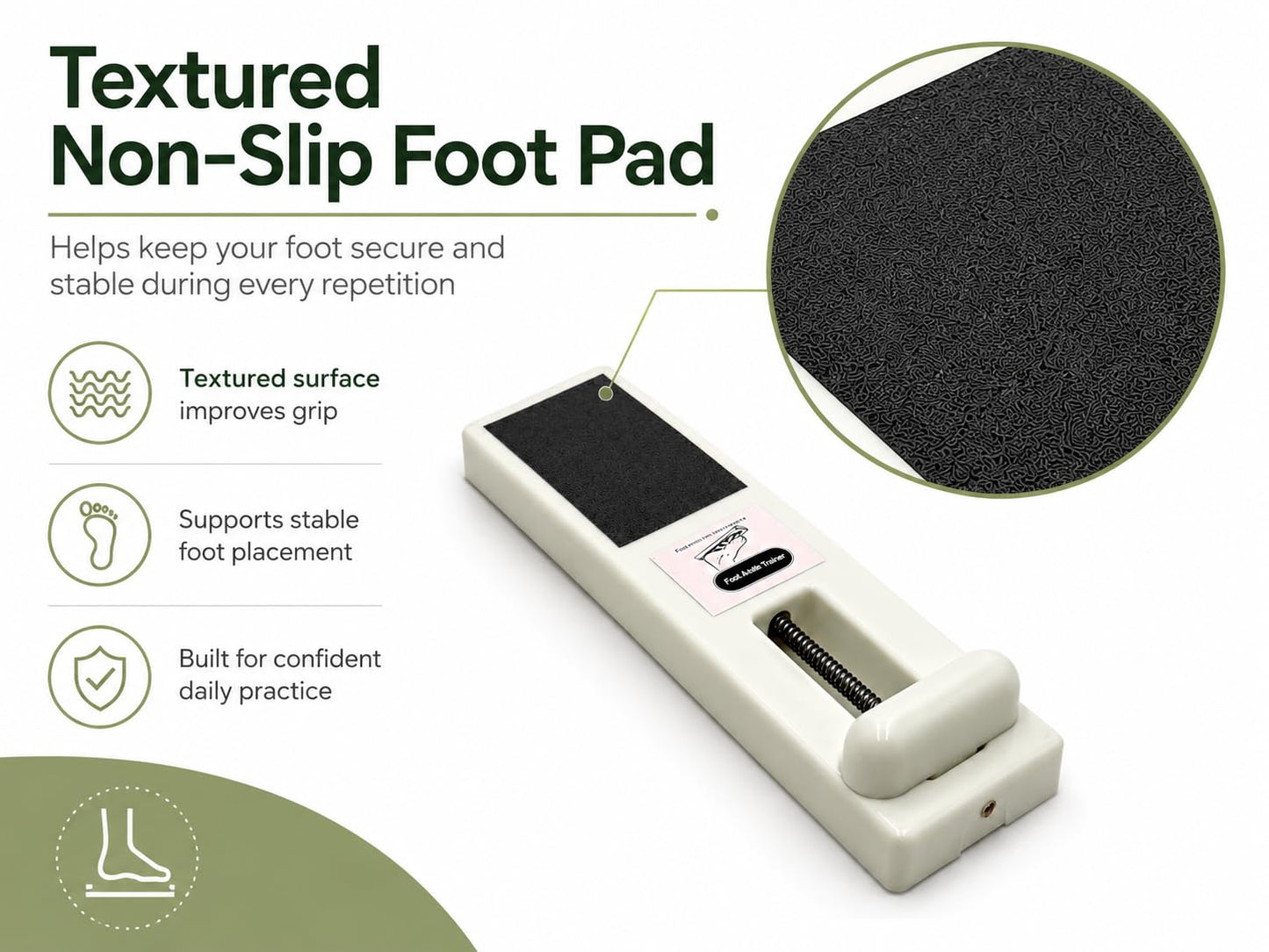 Foot Arch Trainer for Flat Feet, ABS Foot Strengthener for Dance Training, Foot Arch Exerciser for Plantar Fasciitis Relief, Portable Foot Workout Tool