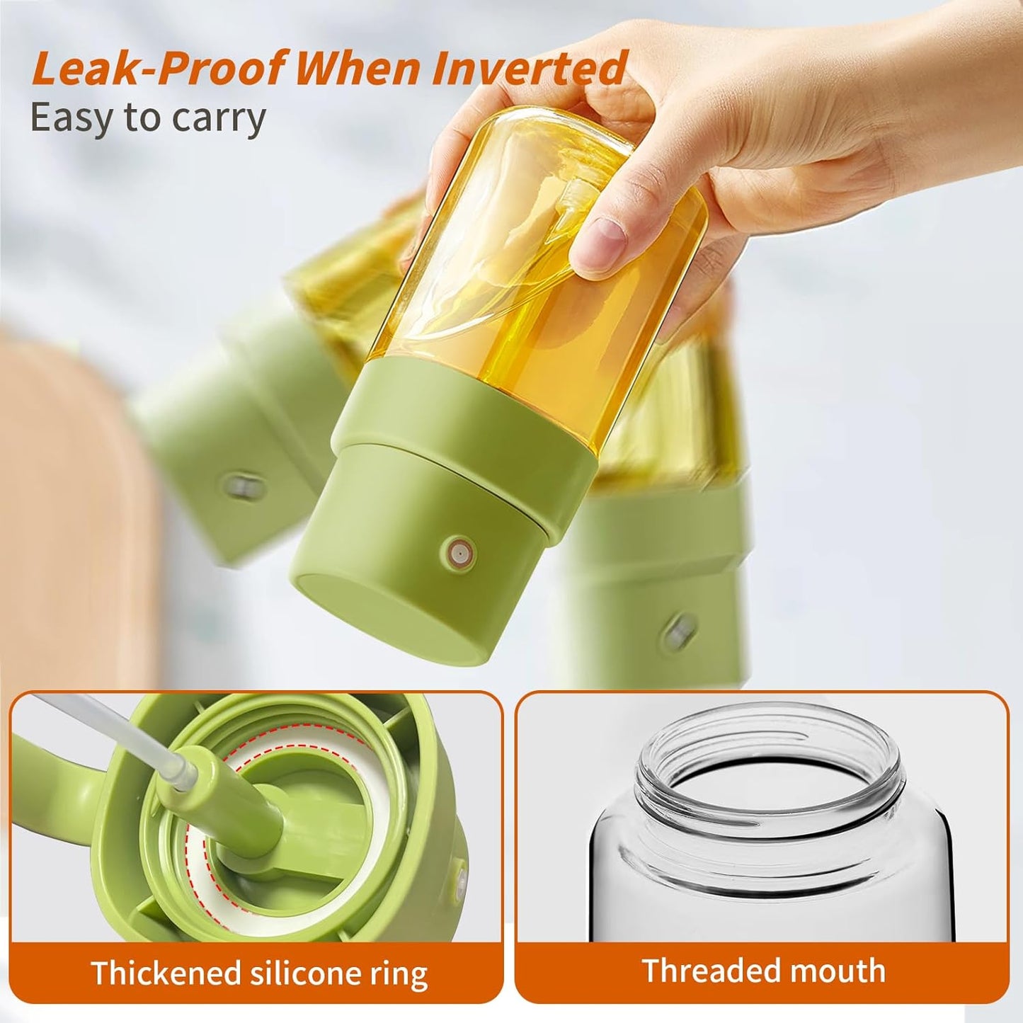 YARRAMATE Mini Oil Sprayer - 6.8 OZ Food-Grade Olive Oil Spray Bottle for Cooking | Portable Kitchen Mister (Green)
