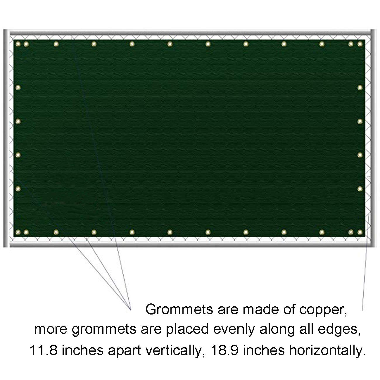 Sunnyglade 6 feet x 50 feet Privacy Screen Fence Heavy Duty Fencing Mesh Shade Net Cover for Wall Garden Yard Backyard (Green, 6 ft X 50 ft)