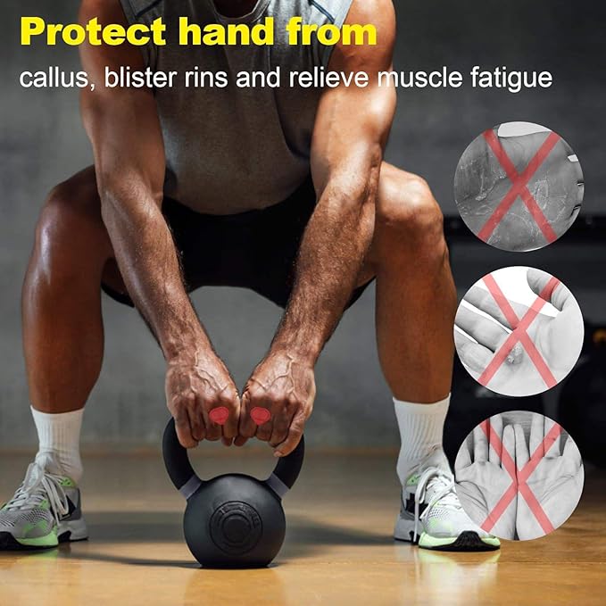 Ergonomic Anti-Slip Weightlifting Grip Pads,Secured Finger Clip Gym Hand Gloves Protectors for Men & Women,Non-Slip Palm Support for Dumbbells & Barbells (Black/RED/Grey/Pink)